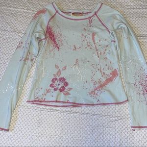 FAME floral paint splatter tee